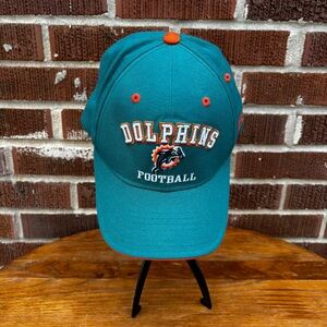 Miami Dolphins Hat Vintage Reebok NFL Script Wool Blend Adjustable